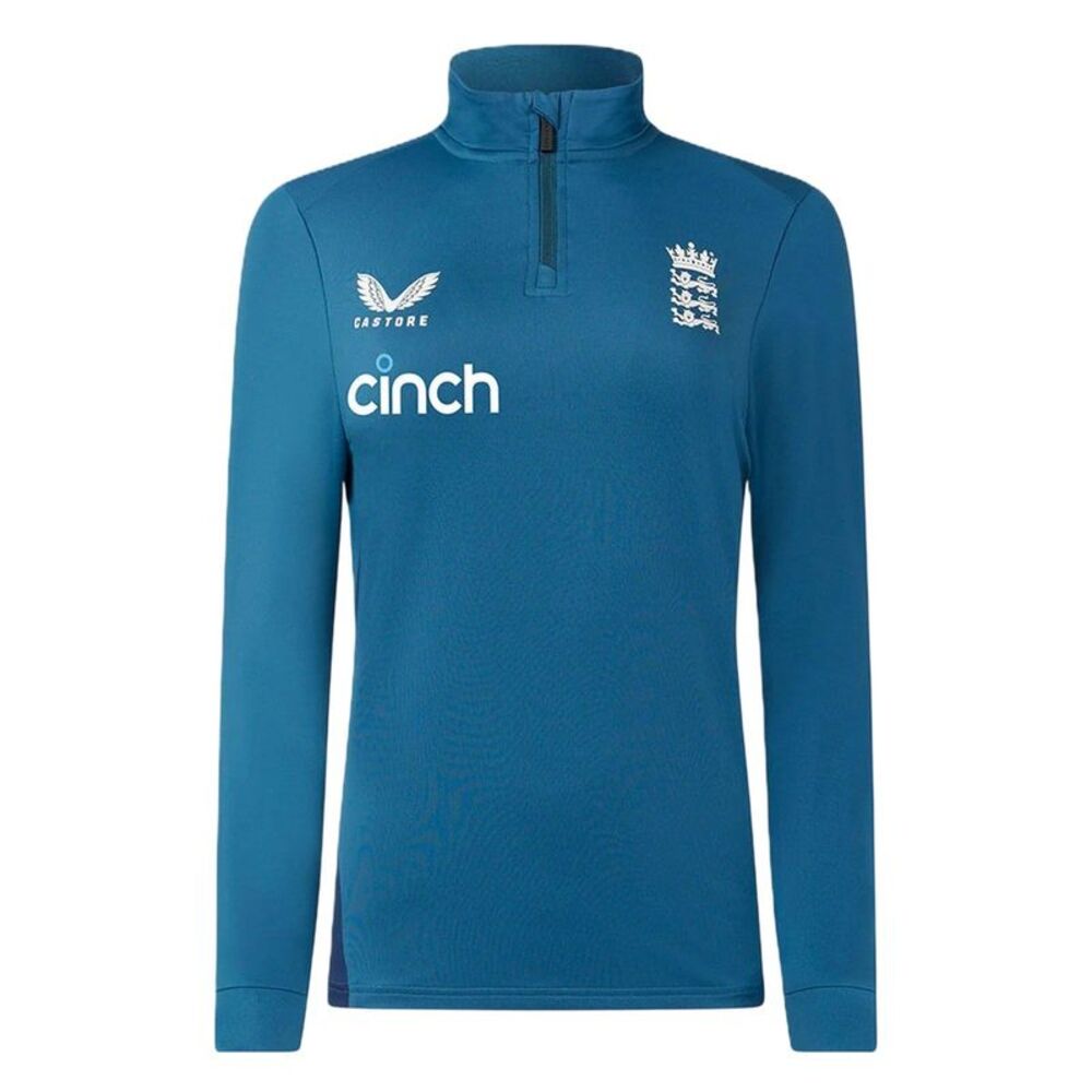 Castore Womens/Ladies England Cricket Quarter Zip Relaxed Fit Training Fleece To